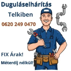 Duguláselhárítás Telkiben ipari gépekkel, bontás nélkül