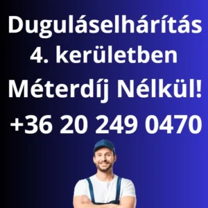 Duguláselhárítás 4. kerület – Gyors, falbontás nélküli megoldás Újpest teljes területén