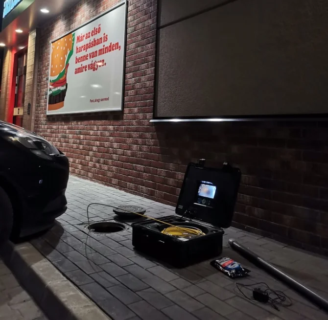 Alapvezeték csatorna kamerázása – hosszabb kültéri szakasz ellenőrzése és állapotfelmérés