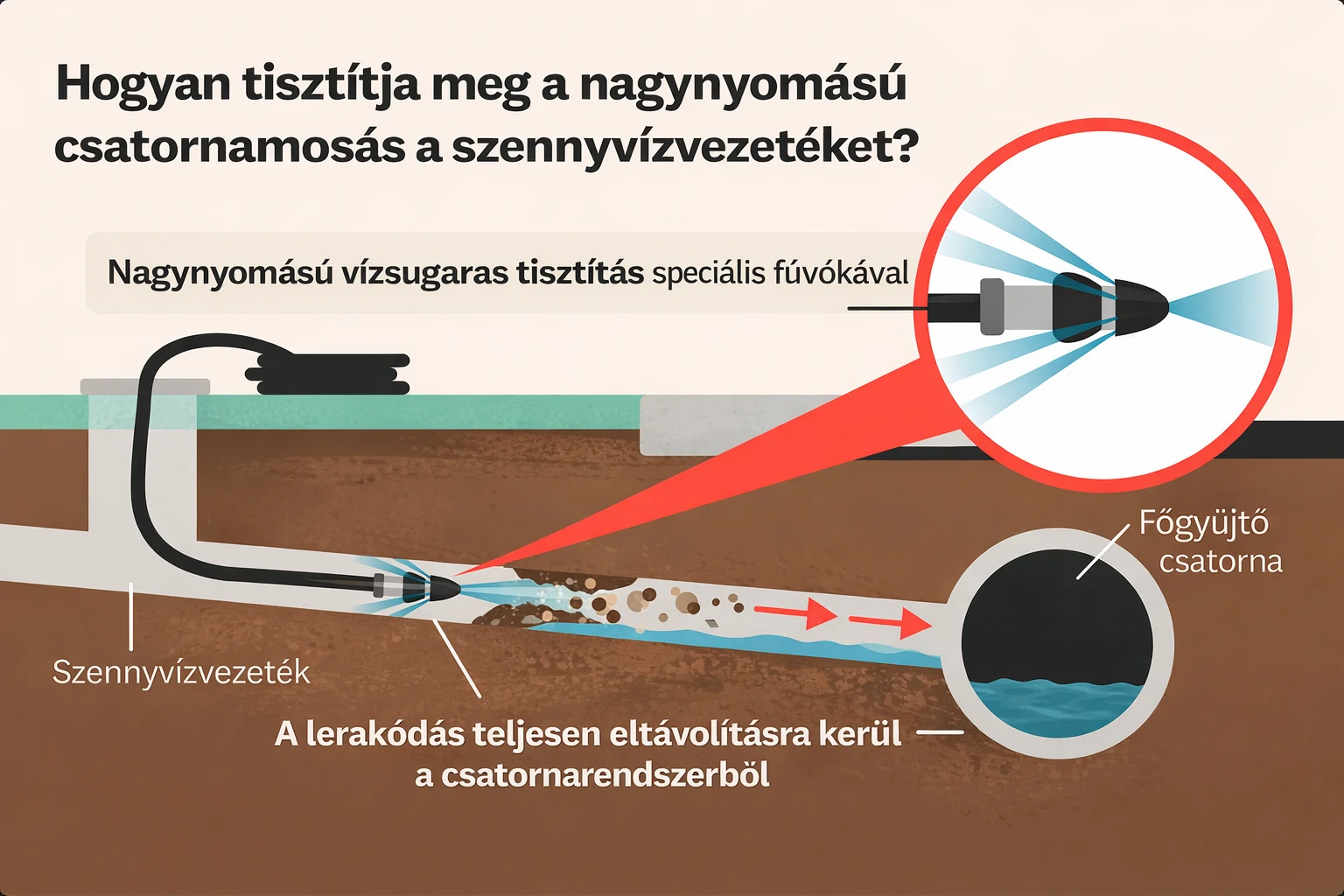 Hogyan működik a womás csatornatisztítás Sülysáp területén – Drain Expert Kft. magasnyomású technológia