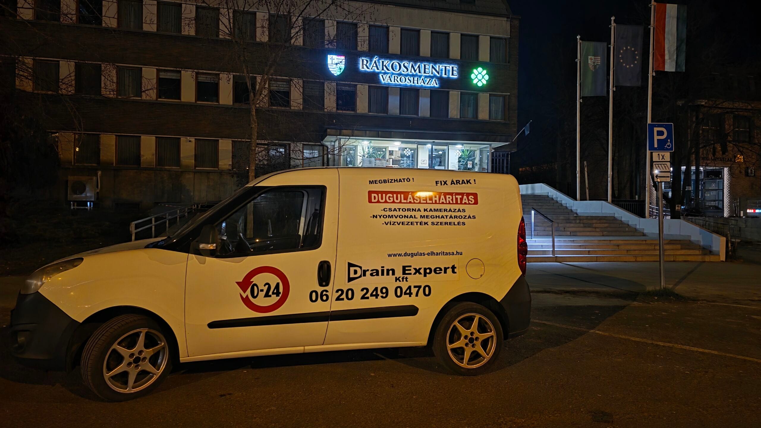 Drain Expert Kft duguláselhárító kiszállóautó Budapest XVII. kerületében